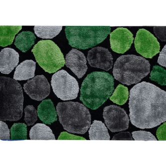 Covor 140x200 cm, verde/gri/negru,  PEBBLE TYP 1