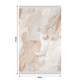 Covor, model bej/crem/alb, 80x150, RENOX TYP 2