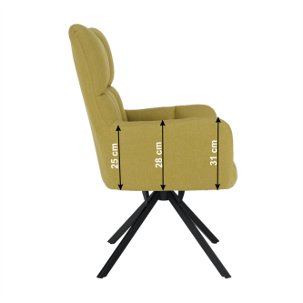 Scaun de design ţesătură fistic, KOMODO