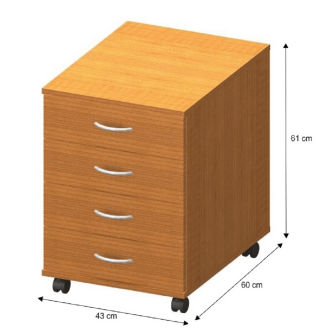 Dulăpior cu încuietoare, cireş, TEMPO ASISTENT NEW 015