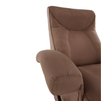 Fotoliu relaxant, cu funcţie electrică de vibraţie, textil maro, SUAREZ