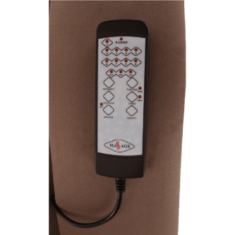 Fotoliu relaxant, cu funcţie electrică de vibraţie, textil maro, SUAREZ