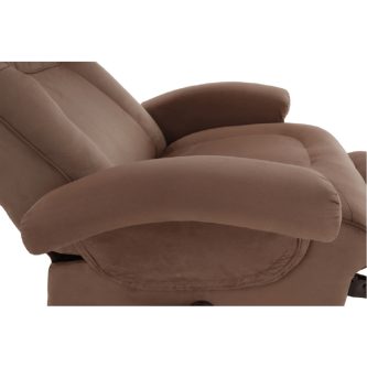 Fotoliu relaxant, cu funcţie electrică de vibraţie, textil maro, SUAREZ