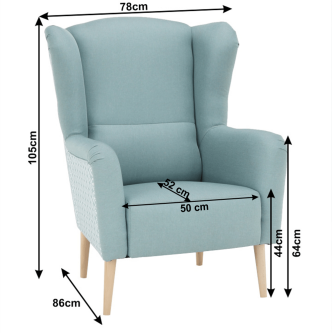 Scaun de design, ţesătură mentol/model, BELEK