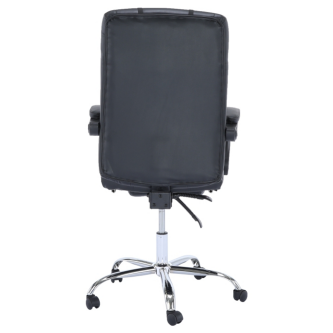 Scaun de birou, piele eco neagră, ARNAUD NEW