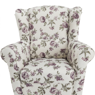 Fotoliu cu taburet, material textil rose 18, ASTRID