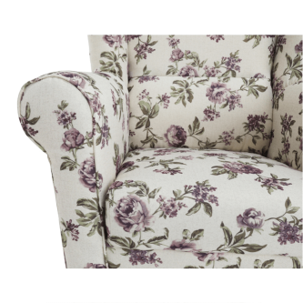 Fotoliu cu taburet, material textil rose 18, ASTRID
