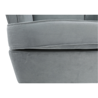 Fotoliu, material textil gri deschis/alb, RUTINO