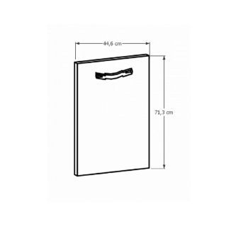 Uşă pentru maşina de spălat vase încorporată, 44,6x71,3, pin Andersen, SICILIA