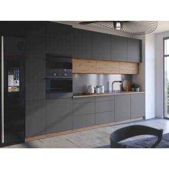 Dulap superior, stejar artizanal / gri mat, dreapta, LANGEN G40