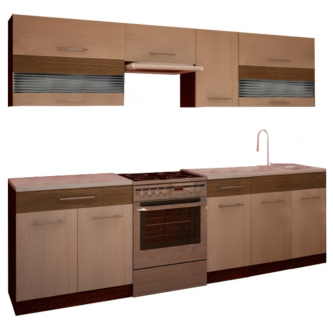 Mobilier de bucătărie, rigolletto light/dark, wenge, JURA NEW IA 2,6M