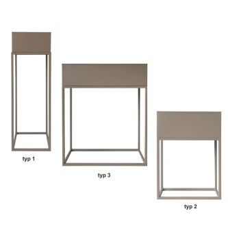 Ghiveci de flori din metal multifuncţional, maro deschis TAUPE, INDIZE TYP 1 WL4211