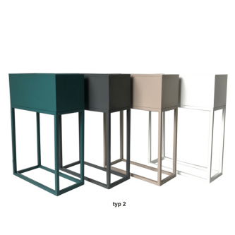 Ghiveci de flori din metal multifuncţional, gri deschis Taupe, INDIZE TYP 2 WL4214