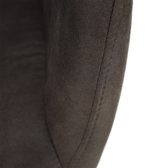 Fotoliu design, ţesătură din piele periată, maro Taupe / negru, LACEY