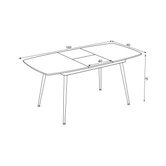 Masă Extensibilă „Yense 125lagun” 