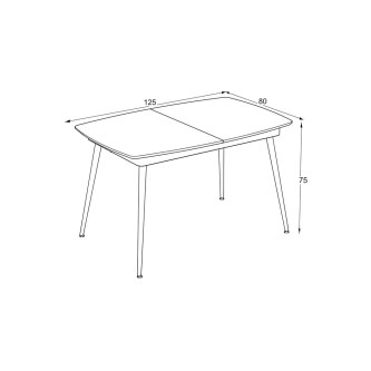 Masă Extensibilă „Yense 125lagun” 
