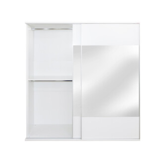 Dormitor Laguna cu pat 160x200 cu lada Alb cu Gri