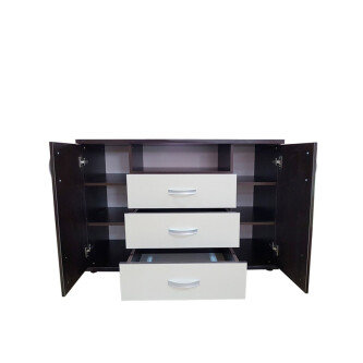 Dormitor Laguna cu pat 160x200 cu lada Wenge cu Vanilie