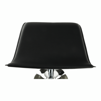 Scaun de bar, piele eco neagră/crom, LARIA NEW