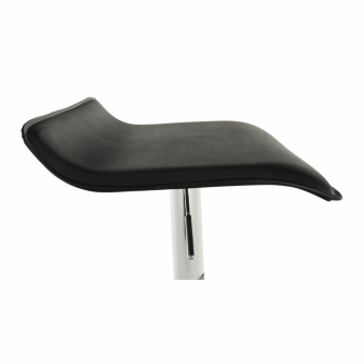 Scaun de bar, piele eco neagră/crom, LARIA NEW