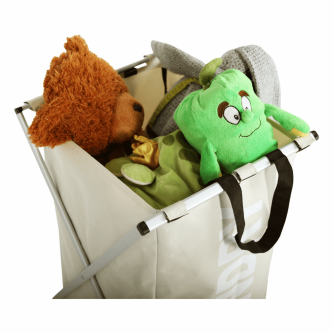 Coş de rufe din pânză, gri-bej, LAUNDRY NEW TYP 1