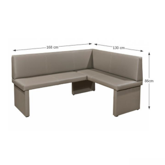 Colţar, piele eco cappuccino, dreapta, MODERN