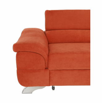 Colţar extensibil, textil Soro teracotă, dreapta, LEGAS