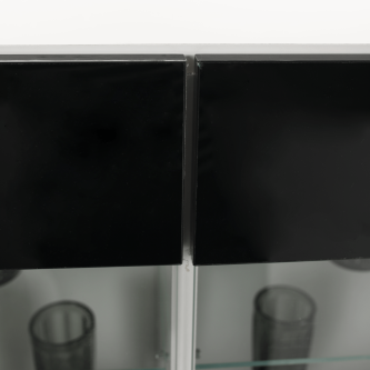 Mobilier living, alb/extra strălucire neagră HG, LEO
