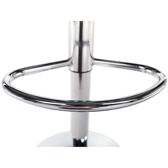 Scaun bar, piele ecologică negru/crom, LEORA 2 NEW