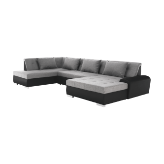 Canapea, gri/negru, model dreapta, LIBERTO U