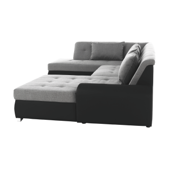 Canapea, gri/negru, model dreapta, LIBERTO U