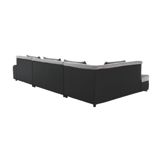 Canapea, gri/negru, model dreapta, LIBERTO U