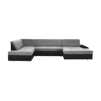 Canapea, gri/negru, model dreapta, LIBERTO U