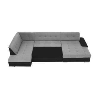 Canapea, gri/negru, model dreapta, LIBERTO U