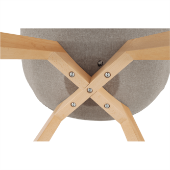 Scaun, material textil gri-maro/lemn fag, LORITA