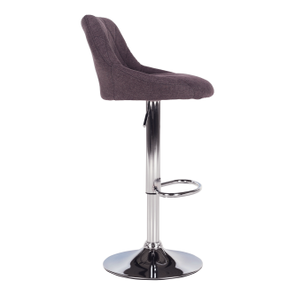 Scaun de bar, gri-maro TAUPE/crom, MARID