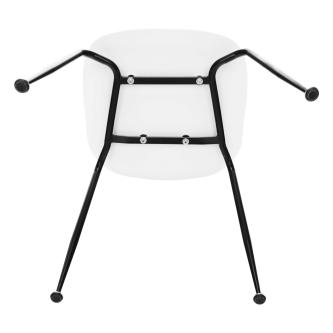 Scaun dining, alb/negru, MENTA