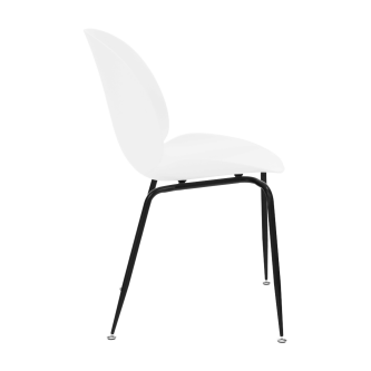 Scaun dining, alb/negru, MENTA