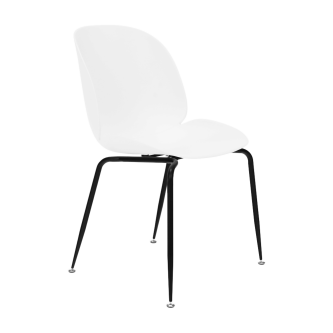 Scaun dining, alb/negru, MENTA