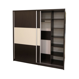 Dormitor Milano cu Pat Tapitat Wenge 140x200 cm