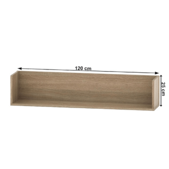 Raft de perete, stejar sonoma, TEMPO ASISTENT NEW 029-00
