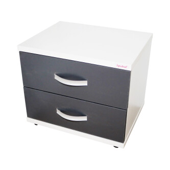 Dormitor Laguna cu pat 160x200 cu lada Alb cu Gri