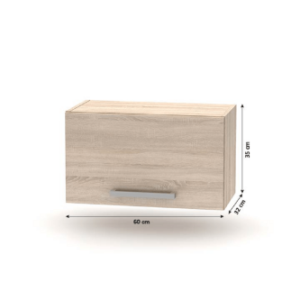 Dulap superior cu digestor 1DV, stejar sonoma,  NOVA PLUS NOPL-011-OH