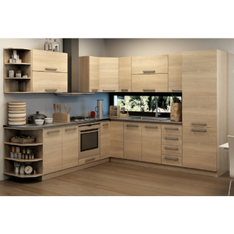 Cabinet superior 2DV, stejar sonoma/alb, NOVA PLUS NOPL-007-OH