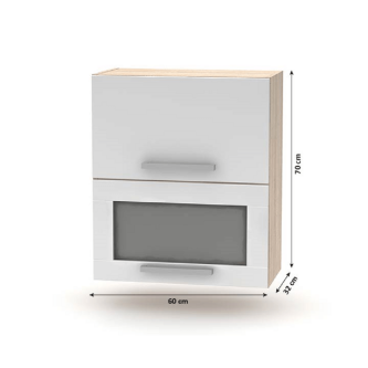Ansamblu de bucătărie 2,4 m, stejar sonoma/alb, NOVA PLUS