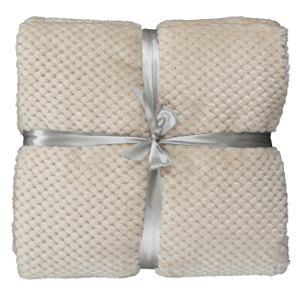 Pătură cu două feţe, bej-gri, 150x200, DEFANA TYP 2