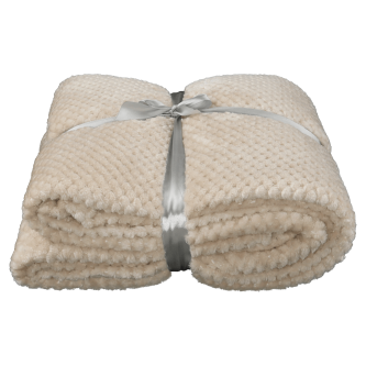 Pătură cu două feţe, bej-gri, 150x200, DEFANA TYP 2