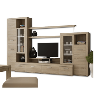 Mobilă de living, stejar sonoma,  ATLANTIS NEW
