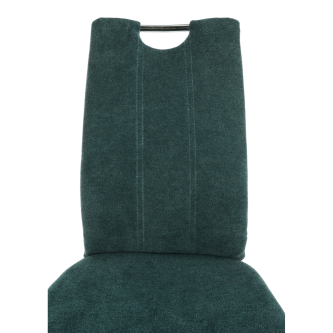 Scaun bucătărie, material textil azur/crom, OLIVA NEW