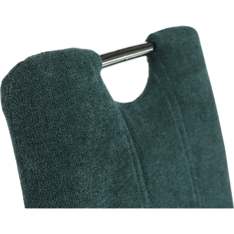 Scaun bucătărie, material textil azur/crom, OLIVA NEW